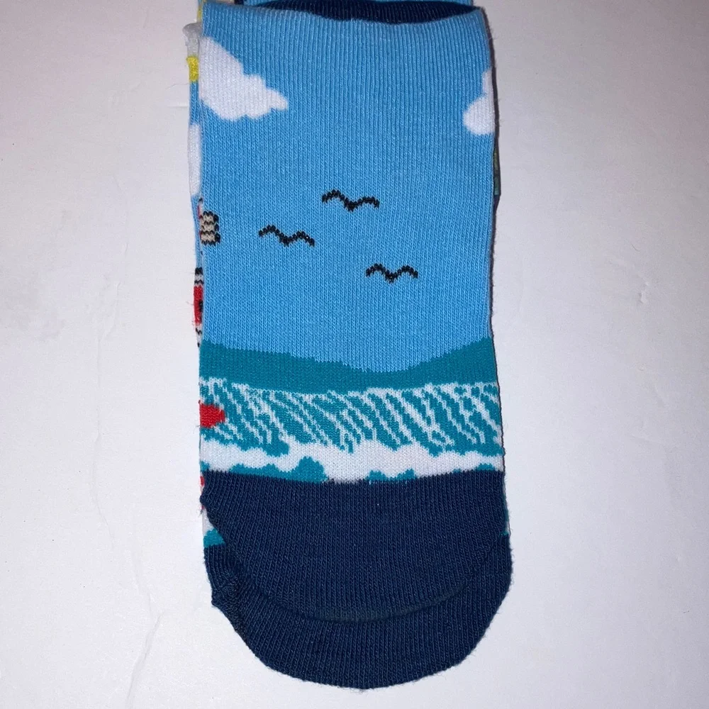 Bob Ross Happy‎ Little Clouds Socks - Low Cut- 2 pair Unisex
